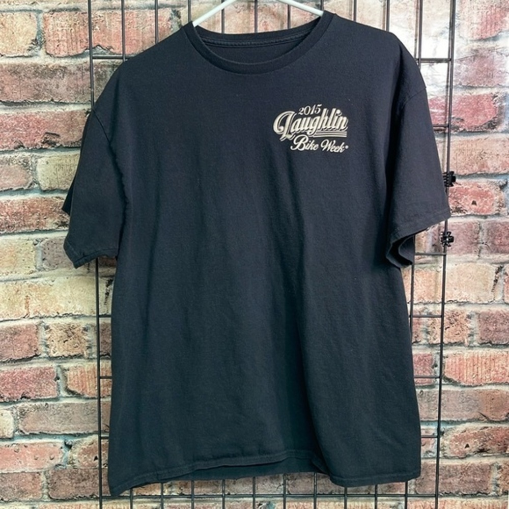 2015 33rd annual Laughlin Nevada Bike Week men’s black Tshirt size large